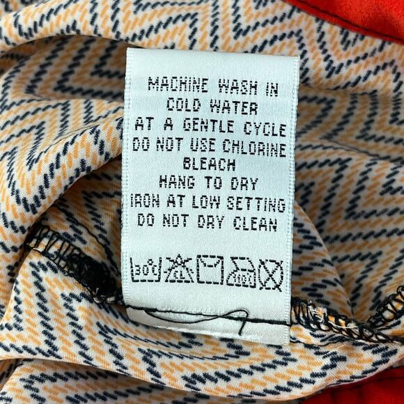 Willi Smith Sleeveless Graphic Zig Zag Silky Soft Blouse Shirt XS - Picture 4 of 10